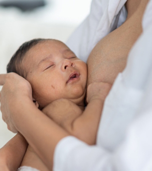 Releases or falls off